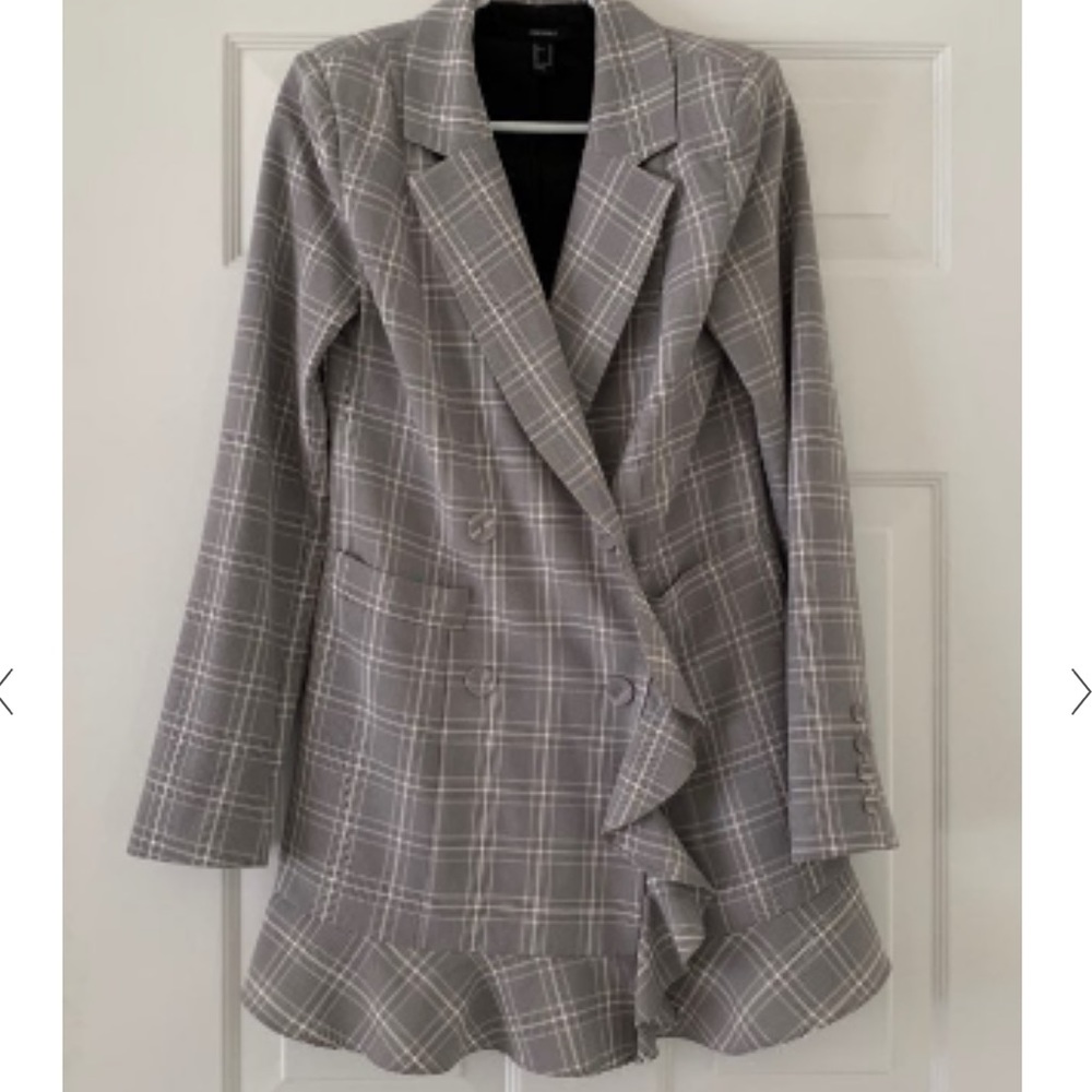 Brand New F21 Oversized plaid blazer